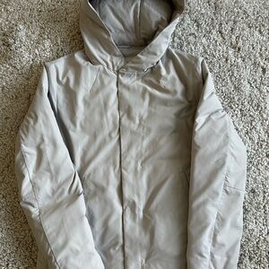 COS Light Gray Hooded Puffer Jacket